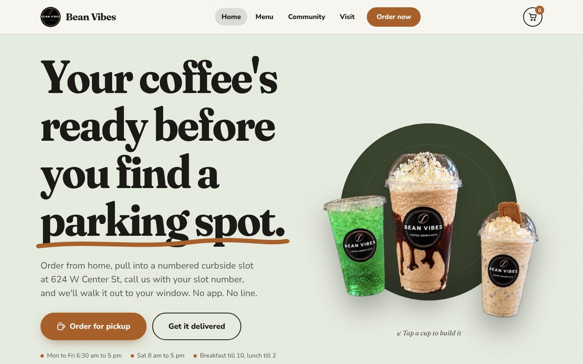 Bean Vibes website