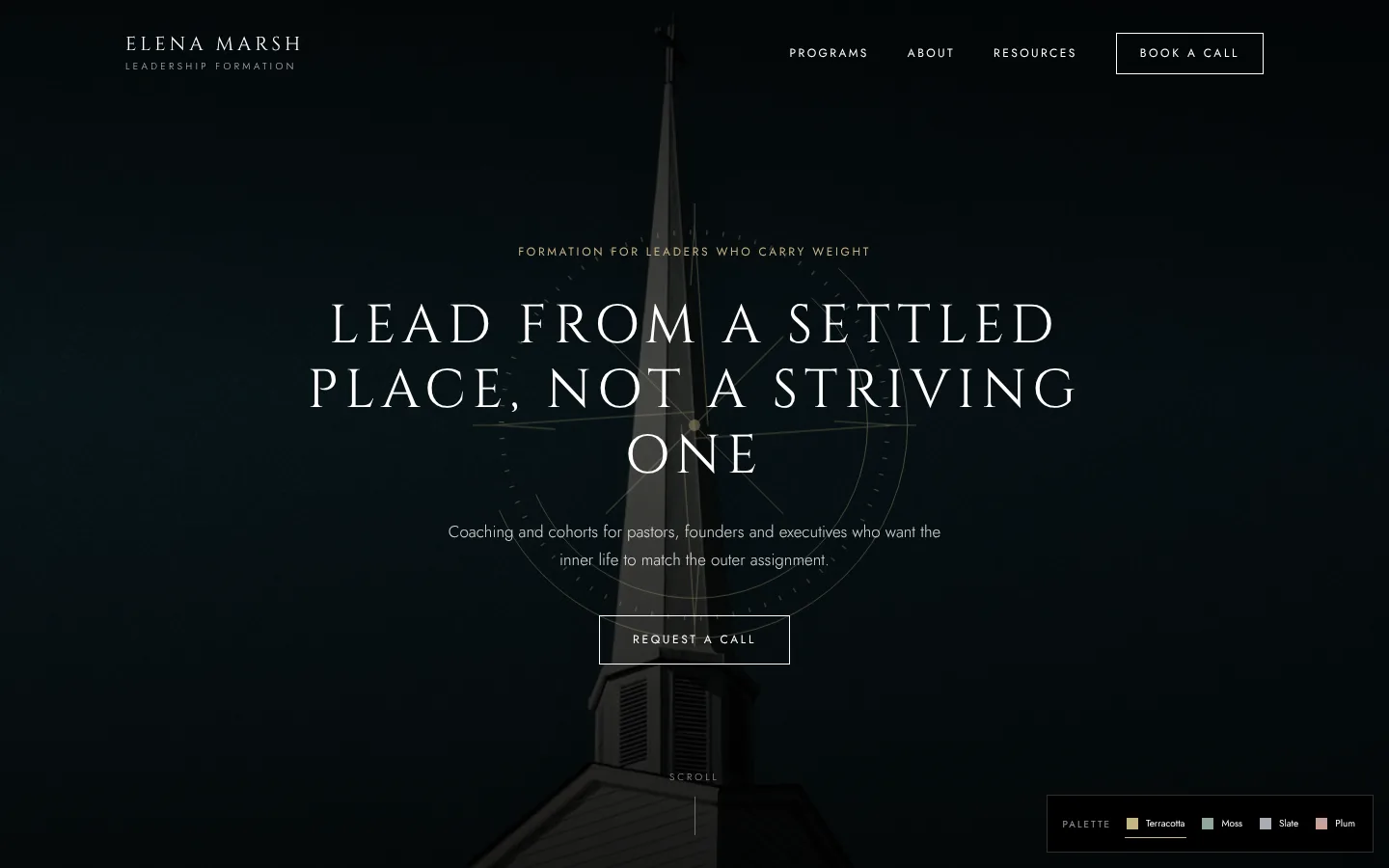 Compass design, home page preview