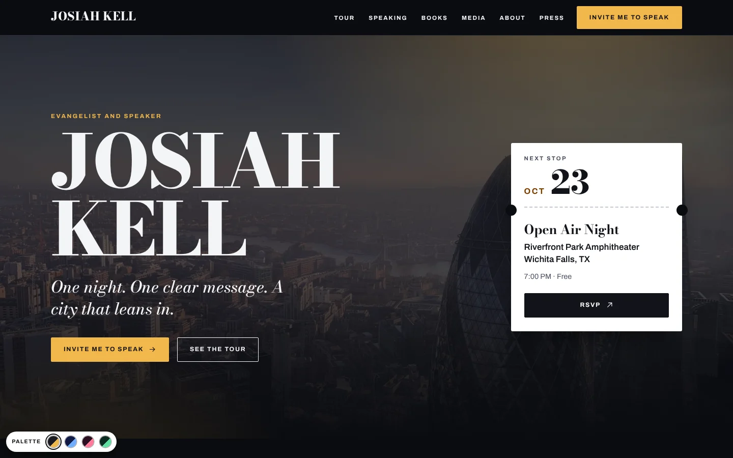 Encore design, home page preview