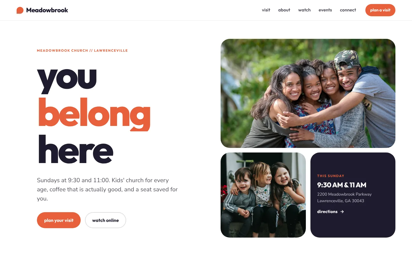 Family design, home page preview
