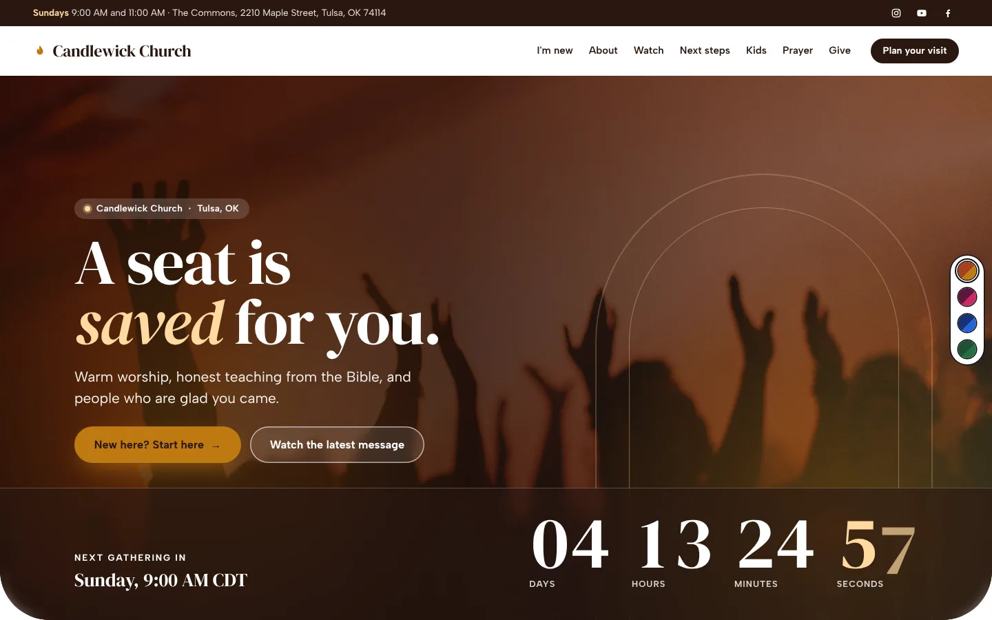 Hearth design, home page preview