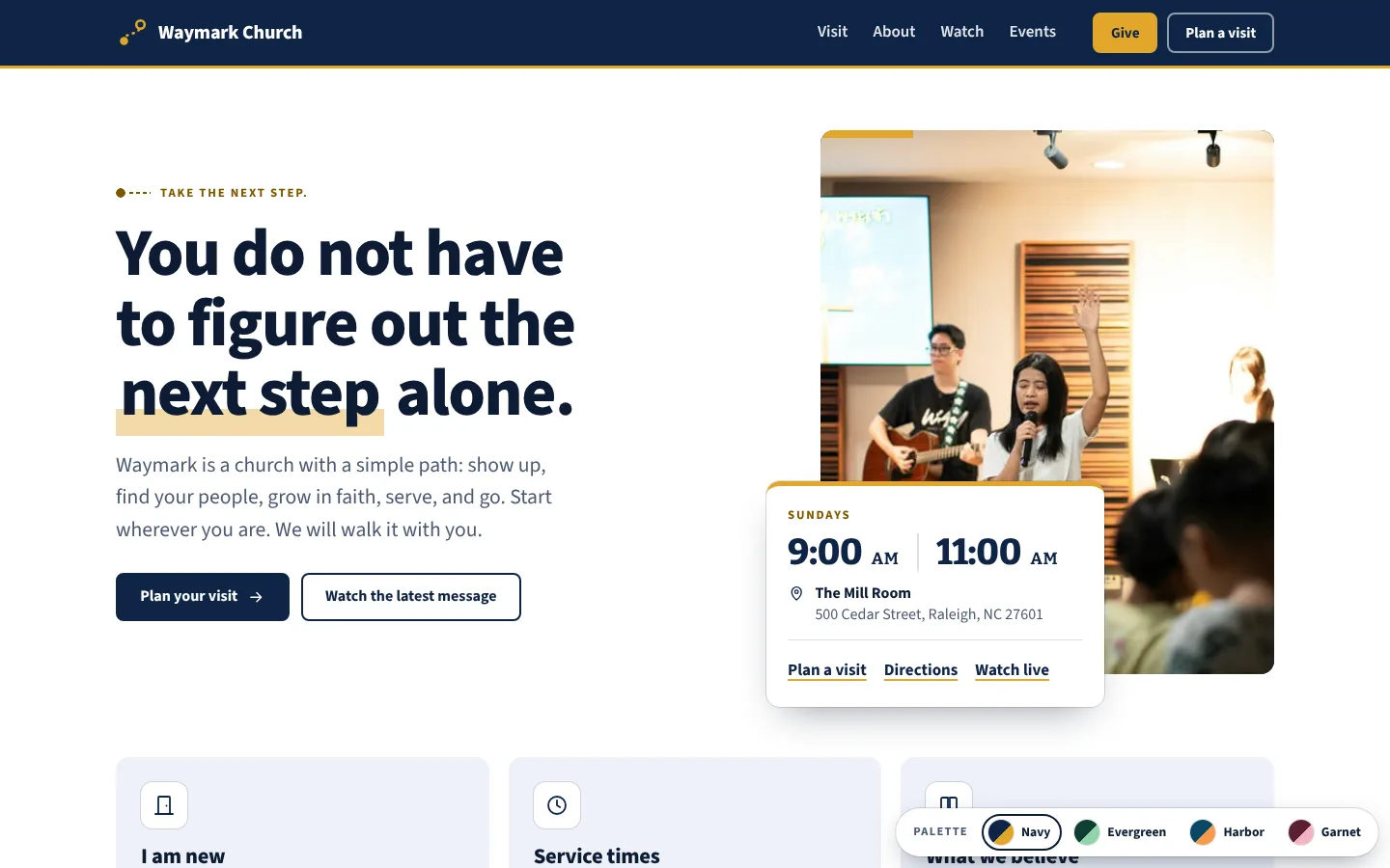 Pathway design, home page preview