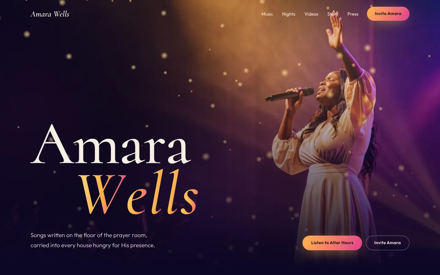 Selah design, home page preview