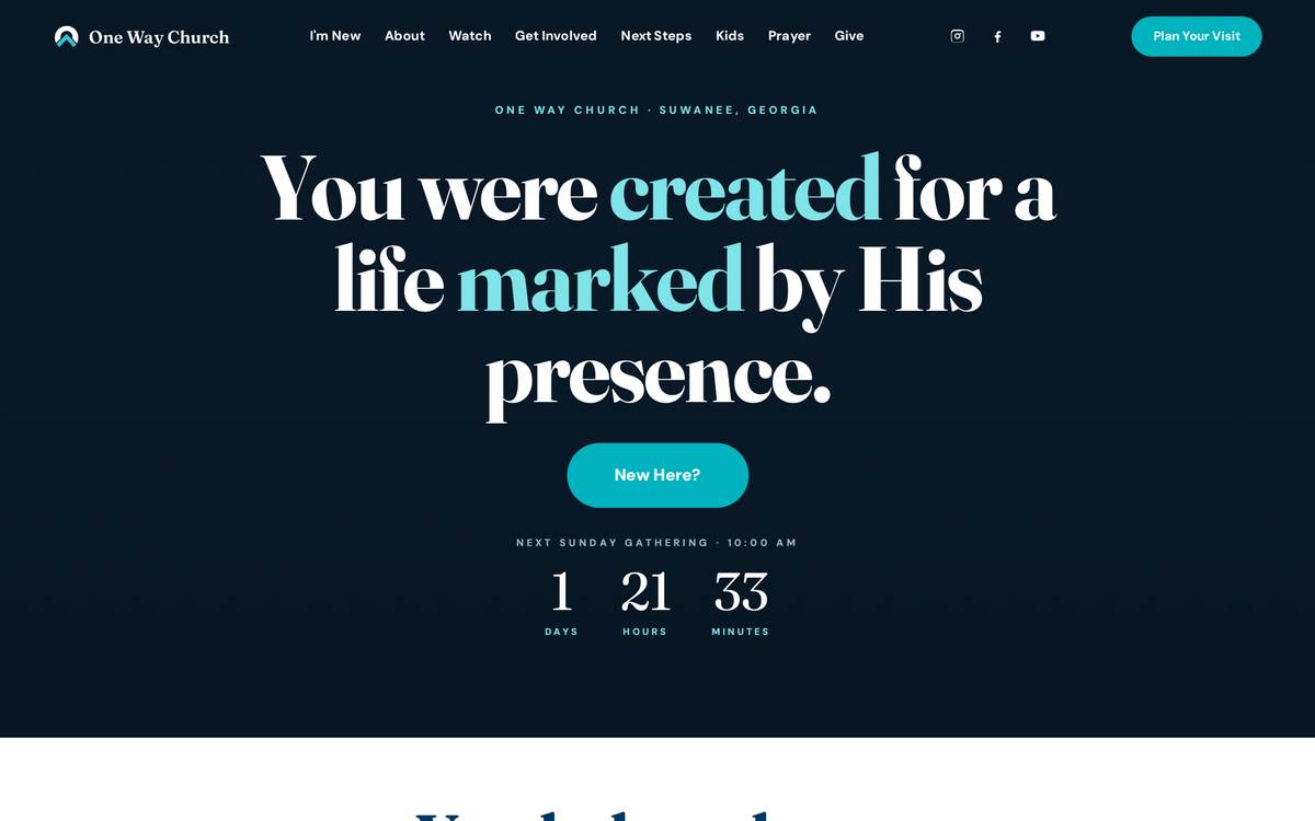 One Way Church website